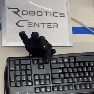 Dexterous hand pressing the arrow keys in the LEFT, DOWN, RIGHT sequence